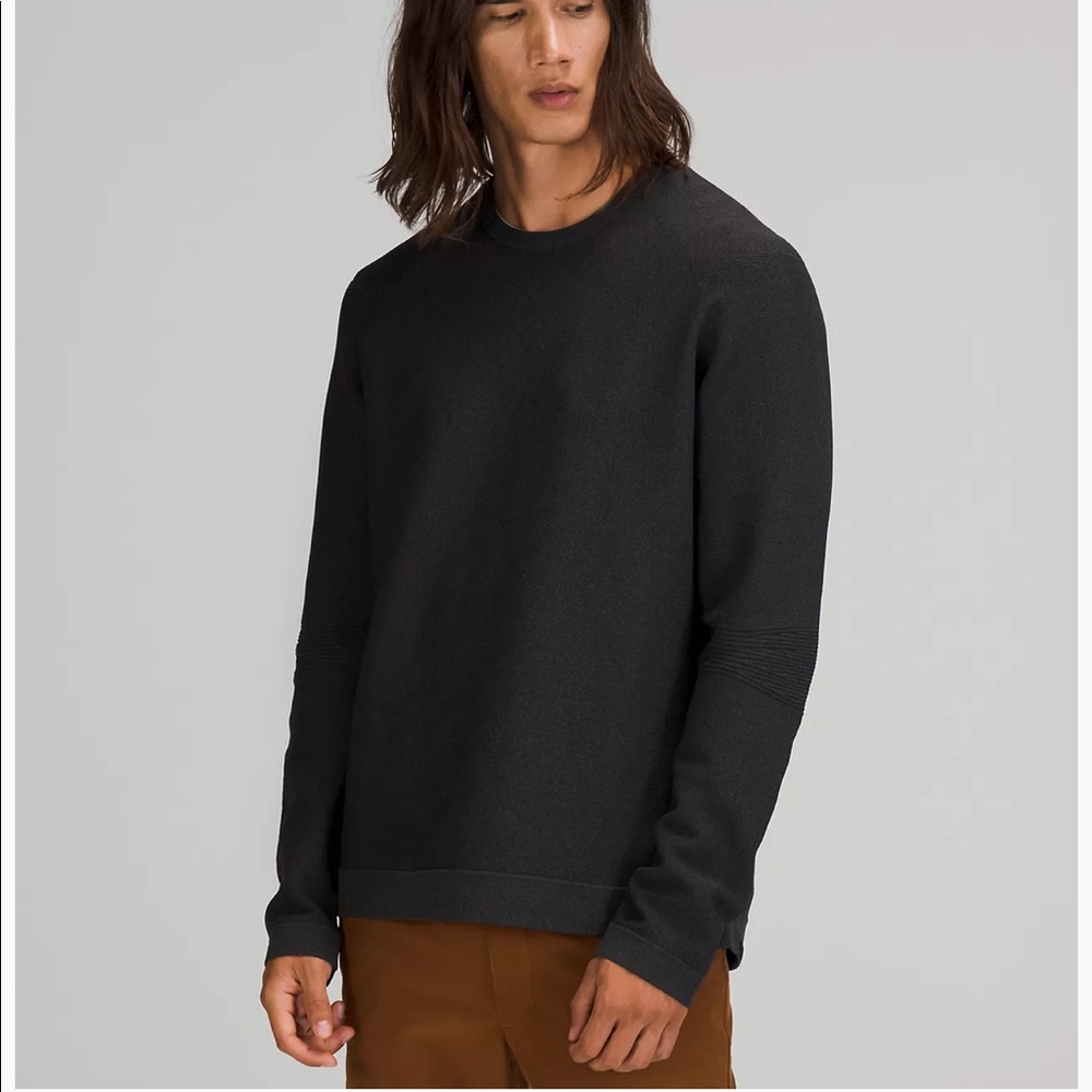 All Around Crewneck Sweater Lululemon, Black/Graphite Grey, Size M